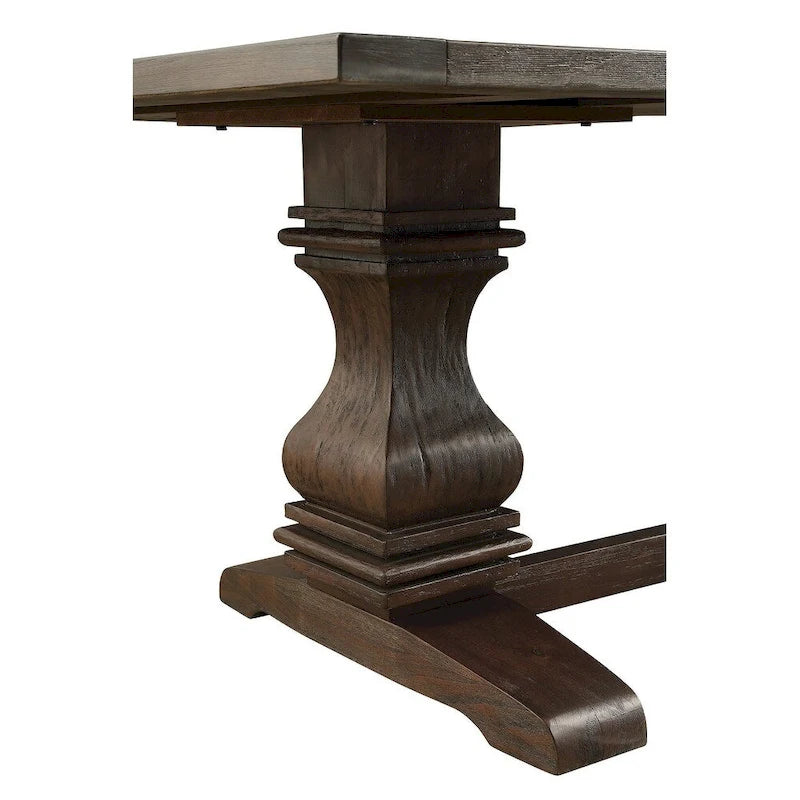 Rectangular Wood Dining Table in Rustic Espresinso