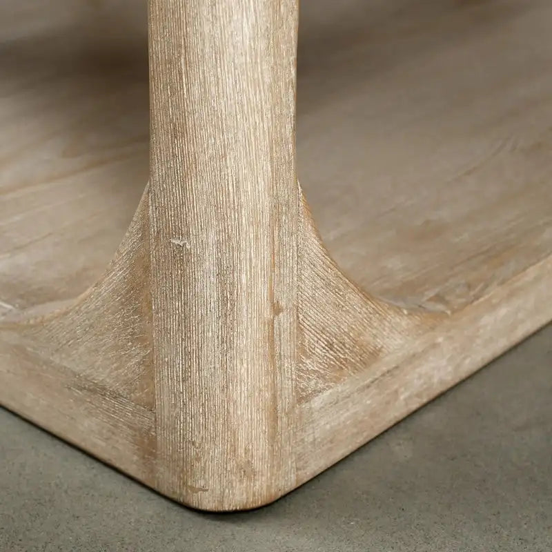 Artissance Reclaimed Wood Peking Ming Coffee Table, Small, 55 Inch Long, Weathered White Wash