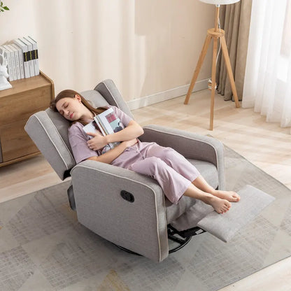 Ebello Racing Swivel Rocker Recliner Chair Single Seat