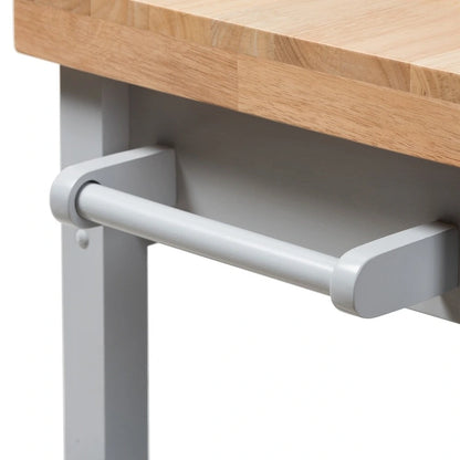 The Gray Barn Muckross Farmhouse Grey Wood Kitchen Cart