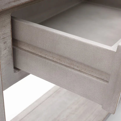 Grey Washed Wood 2-Drawer 1-Shelf Console and Entry Table - 32.7 H x 47.2 W x 13.8 D