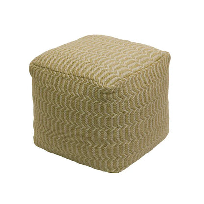 16 Hand Woven Pouf Ottoman, Sand by National Tree Company - 16 in