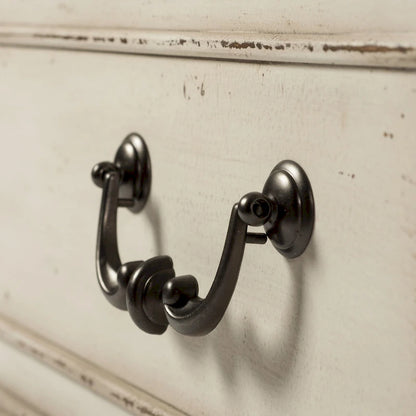 Magnolia Manor Antique White Weathered Bark Gathering Table