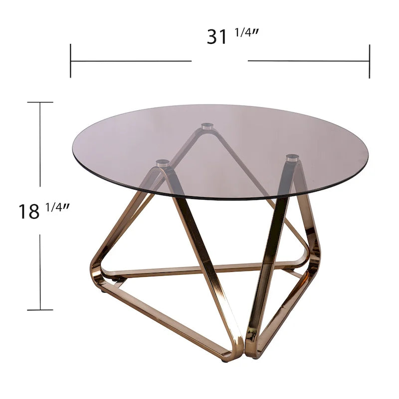 SEI Furniture Sawtelle Contemporary Champagne Glass Coffee Table