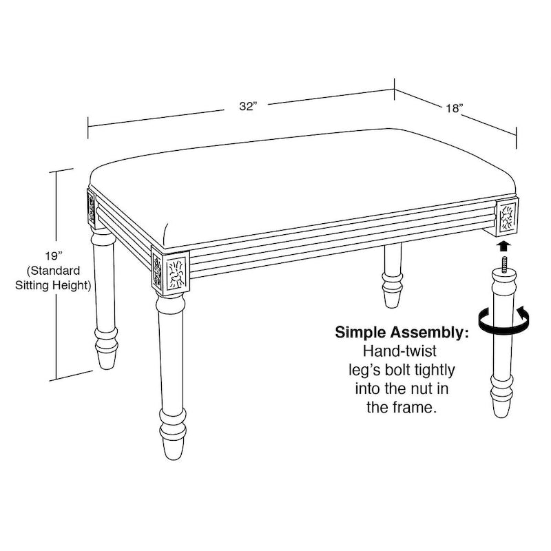 Taupe Penoy Bench with Wood Stain Finish