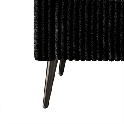 CraftPorch Corduroy Modern and Glamorous Velvet Upholstered 3-Piece Living Room Set