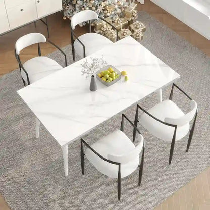 94.48 Rectangular Extendable Sintered Stone Dining Table