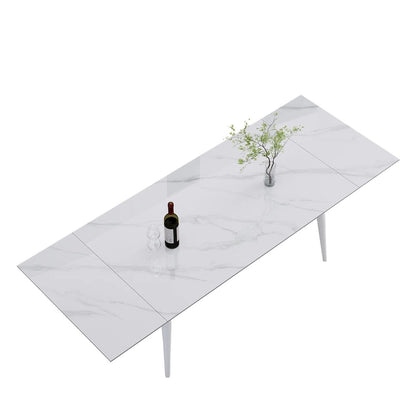94.48 Rectangular Extendable Sintered Stone Dining Table