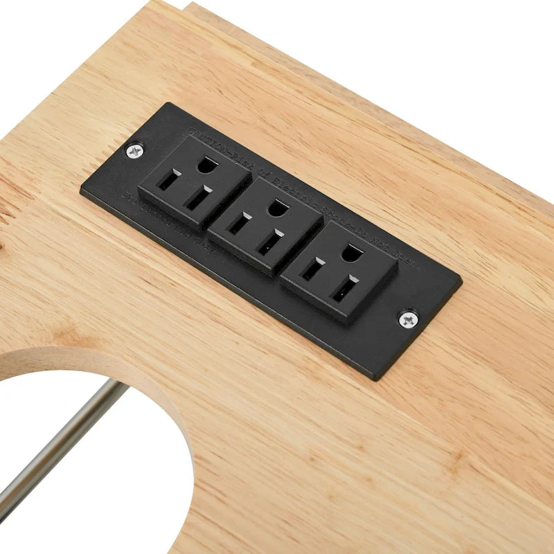 Kitchen Storage Island with Drop Leaf and Power Outlet