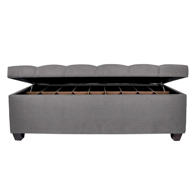 MJL Furniture-Sole Secret Obsession Diamond-tufted Shoe Storage Bench