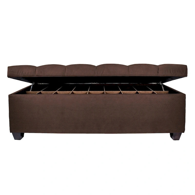 MJL Furniture-Sole Secret Obsession Diamond-tufted Shoe Storage Bench