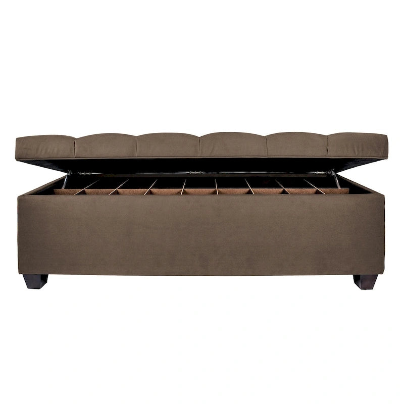 MJL Furniture-Sole Secret Obsession Diamond-tufted Shoe Storage Bench
