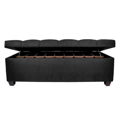 MJL Furniture-Sole Secret Obsession Diamond-tufted Shoe Storage Bench