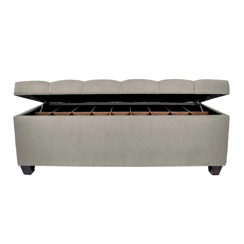 MJL Furniture-Sole Secret Obsession Diamond-tufted Shoe Storage Bench