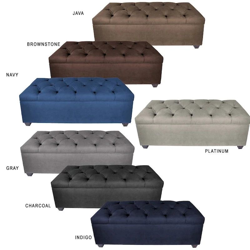 MJL Furniture-Sole Secret Obsession Diamond-tufted Shoe Storage Bench