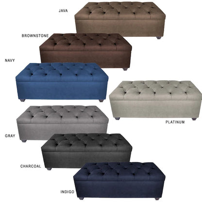 MJL Furniture-Sole Secret Obsession Diamond-tufted Shoe Storage Bench