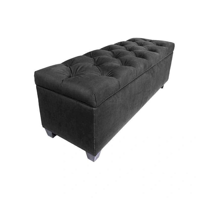 MJL Furniture-Sole Secret Obsession Diamond-tufted Shoe Storage Bench