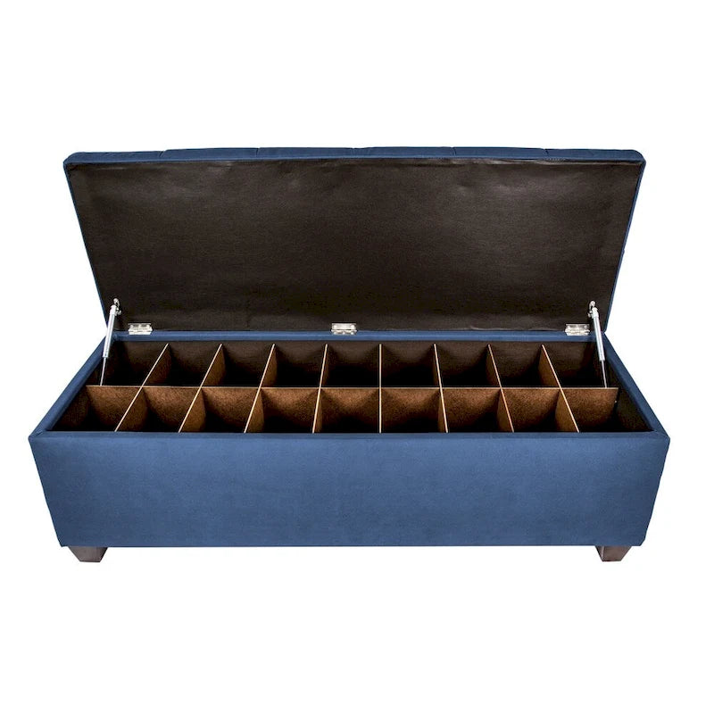 MJL Furniture-Sole Secret Obsession Diamond-tufted Shoe Storage Bench