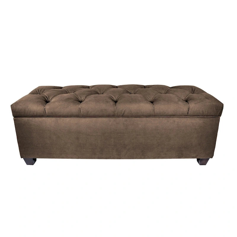 MJL Furniture-Sole Secret Obsession Diamond-tufted Shoe Storage Bench