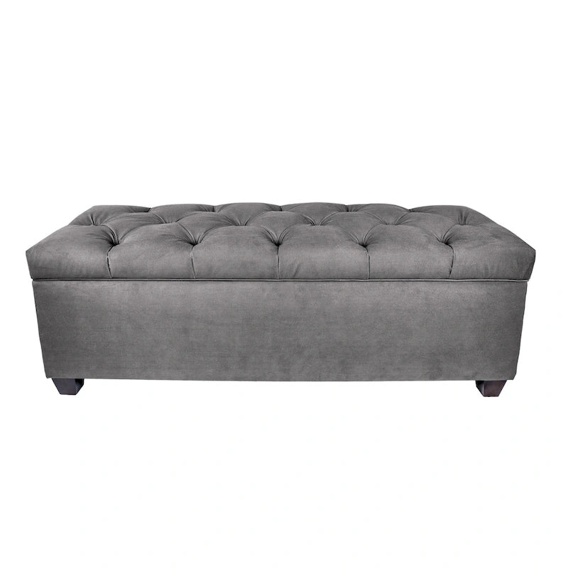 MJL Furniture-Sole Secret Obsession Diamond-tufted Shoe Storage Bench