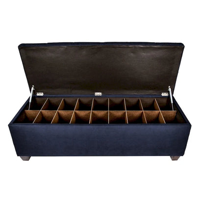 MJL Furniture-Sole Secret Obsession Diamond-tufted Shoe Storage Bench