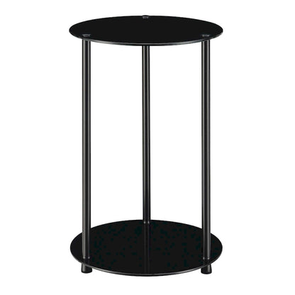 Convenience Concepts Designs2Go Classic Glass 2 Tier Round End Table