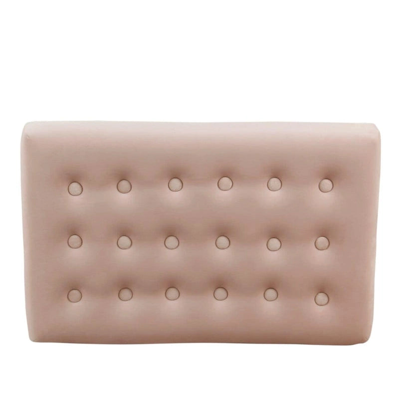 Silver Orchid Sid Velvet Tufted Ottoman