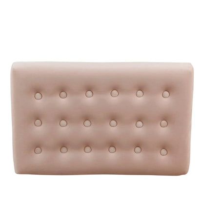 Silver Orchid Sid Velvet Tufted Ottoman