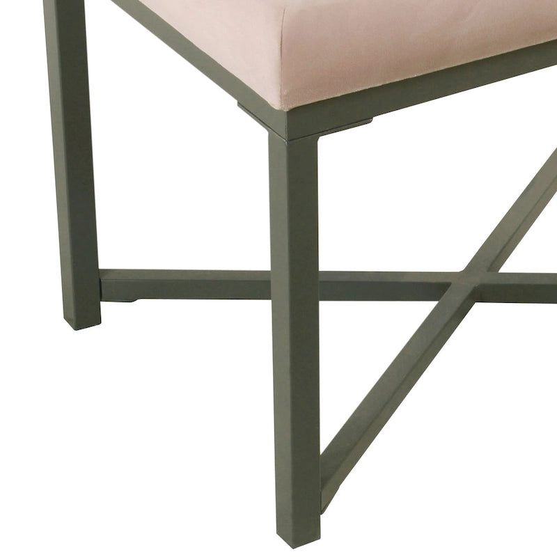 Silver Orchid Sid Velvet Tufted Ottoman