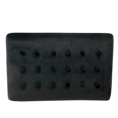 Silver Orchid Sid Velvet Tufted Ottoman