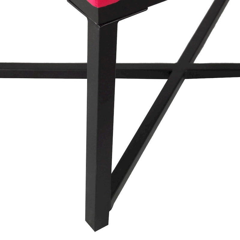 Silver Orchid Sid Velvet Tufted Ottoman