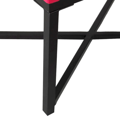 Silver Orchid Sid Velvet Tufted Ottoman