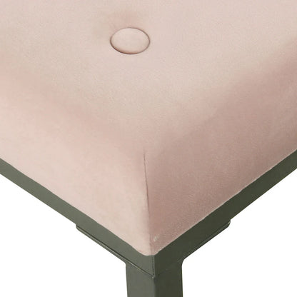 Silver Orchid Sid Velvet Tufted Ottoman