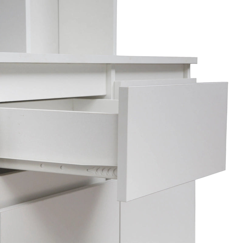 74 Freestanding Kitchen Pantry Cabinet Cupboard with 6 Doors,3 Shelves and 2 Drawer, Laundry Room Storage