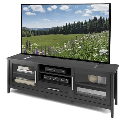 Jackson TV Stand with Glass Doors, for TVs up to 85