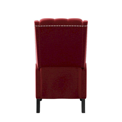 Gracewood Hollow Bea Velvet Wingback Push Back Recliner Chair