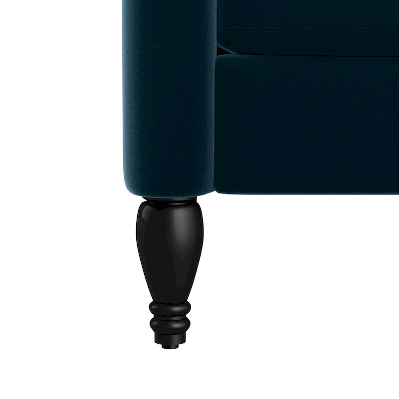 Gracewood Hollow Bea Velvet Wingback Push Back Recliner Chair