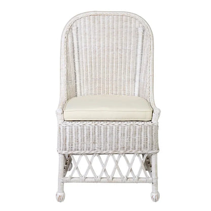 Natural Rattan Cushioned Dining Accent Chair by East at Main