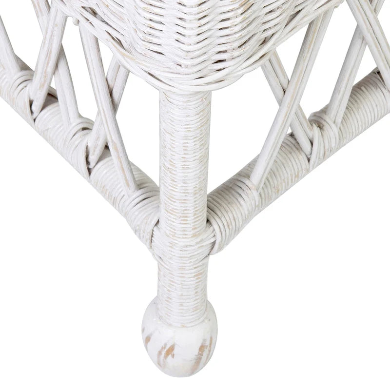 Natural Rattan Cushioned Dining Accent Chair by East at Main