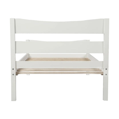 Wood Platform Bed with Headboard