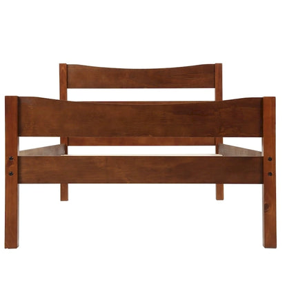 Wood Platform Bed with Headboard