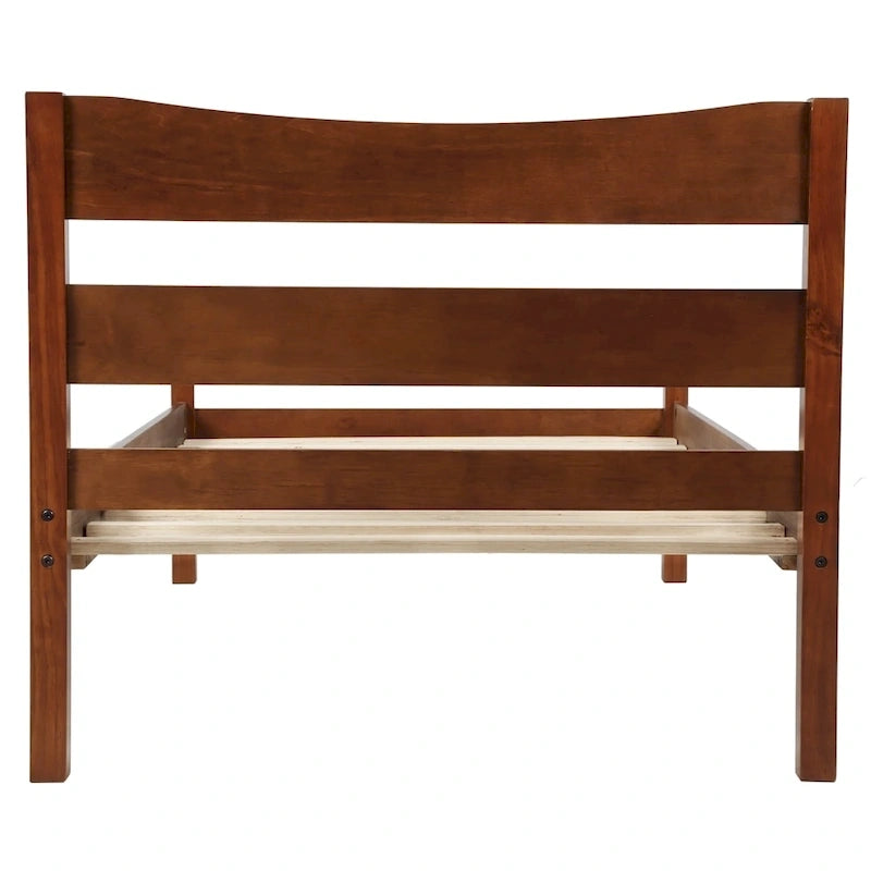 Wood Platform Bed with Headboard