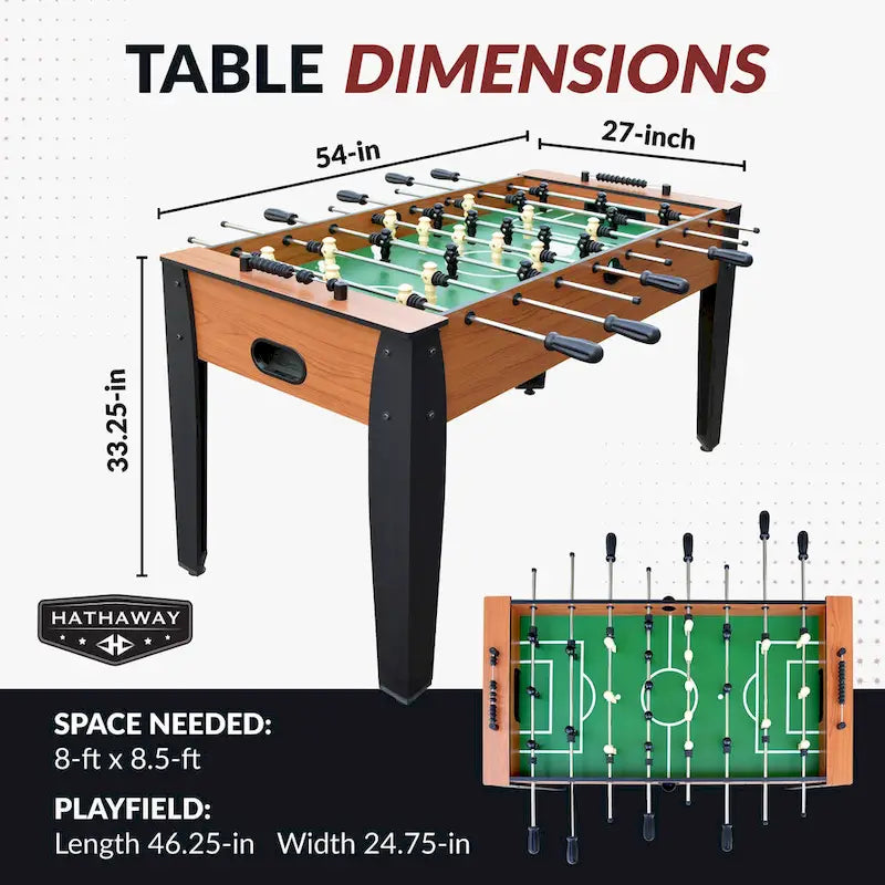 Hathaway Hurricane 54-Inch Foosball Table with Light Cherry Finish