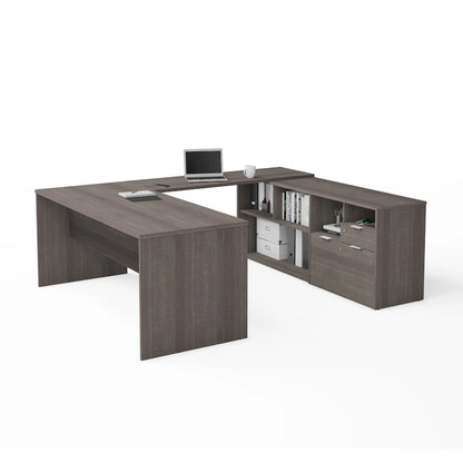 Bestar i3 Plus U-Desk with Two Drawers