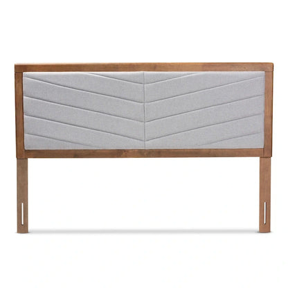 Iden Modern and Contemporary Wood Headboard -Light Grey
