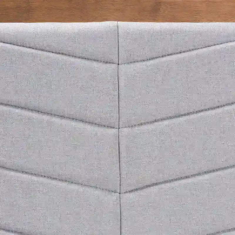 Iden Modern and Contemporary Wood Headboard -Light Grey