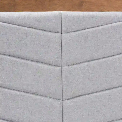 Iden Modern and Contemporary Wood Headboard -Light Grey