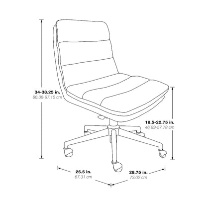 Legacy Swivel Office Chair in Faux Leather