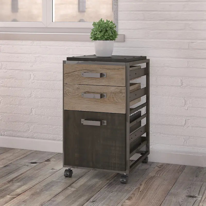 Refinery 3-drawer Mobile File Cabinet