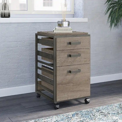 Refinery 3-drawer Mobile File Cabinet